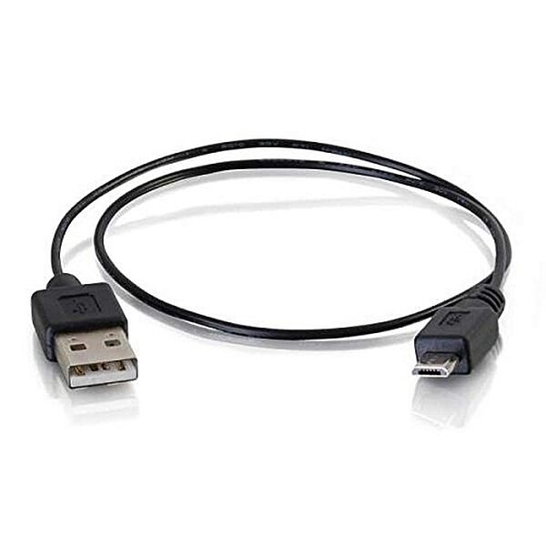 C2G Legrand USB A to B Cable, Male to Male USB Cable, Micro USB Cable, 18 Inch (1.5 Foot) Data Transfer Cable, Black USB Cord, 1 Count, C2G 27053