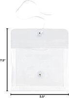 JAM PAPER Plastic Envelopes with Button & String Tie Closure - 12 Pack