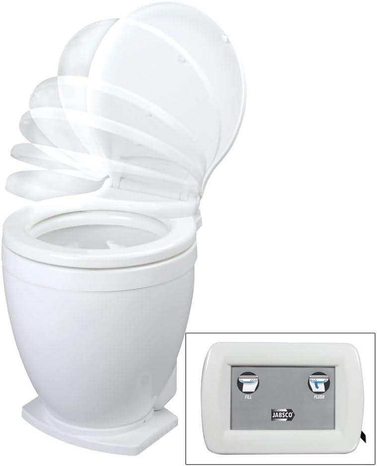 Jabsco Lite Flush Electric 12V Toilet w/Control Panel