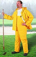 Rain Suit with Pants: Size X-Large, Non-Hazardous Protection, Yellow, Polyester & PVC