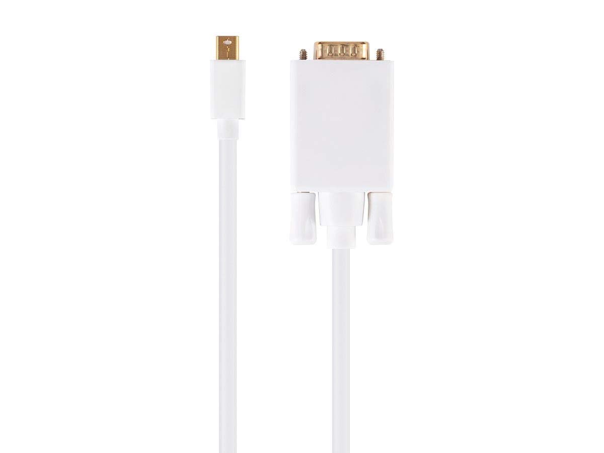 Monoprice Video Cable - 10 Feet - White | 32AWG Mini Display Port to VGA Cable