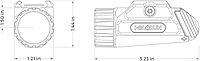 HOLOSUN P.ID HC Pistol Mounted White Flashlight High Candela - High/Low Output Modes 800/400 Lumens Rechargeable Waterproof