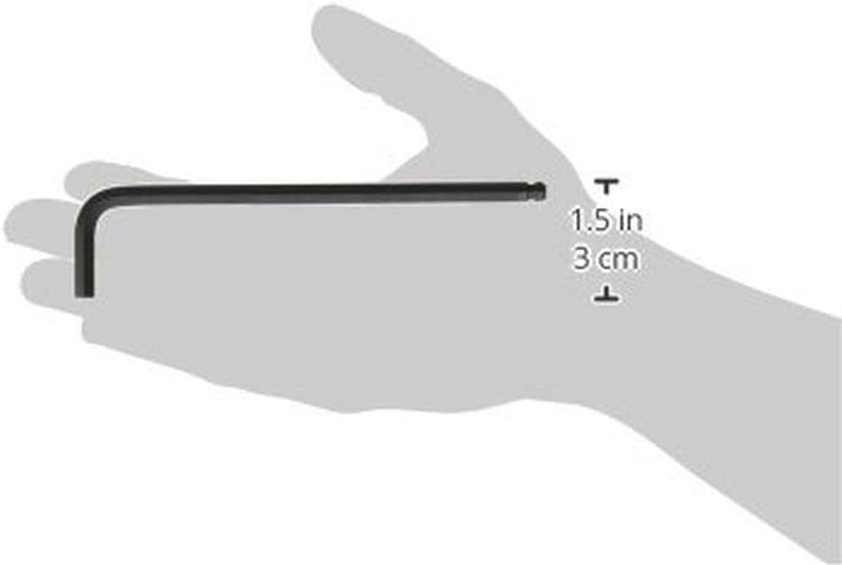 Bondhus 10912 1/4" Ball End Tip Hex Key L Wrench w/Long Arm, 5.6"