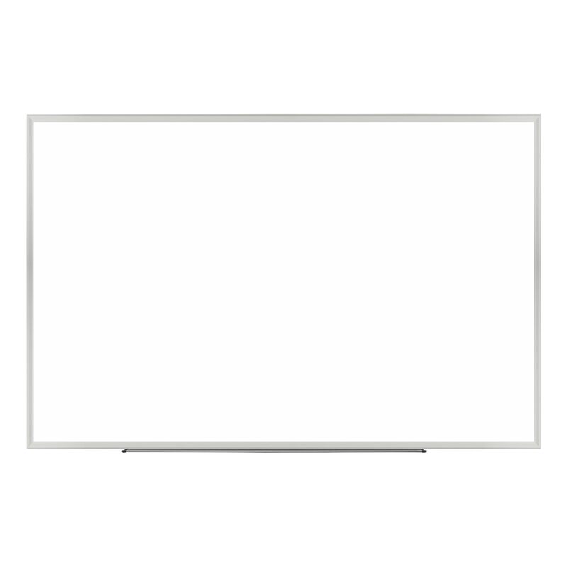 Realspace™ Magnetic Dry-Erase Whiteboard, 48'' x 72", Aluminum Frame with Silver Finish