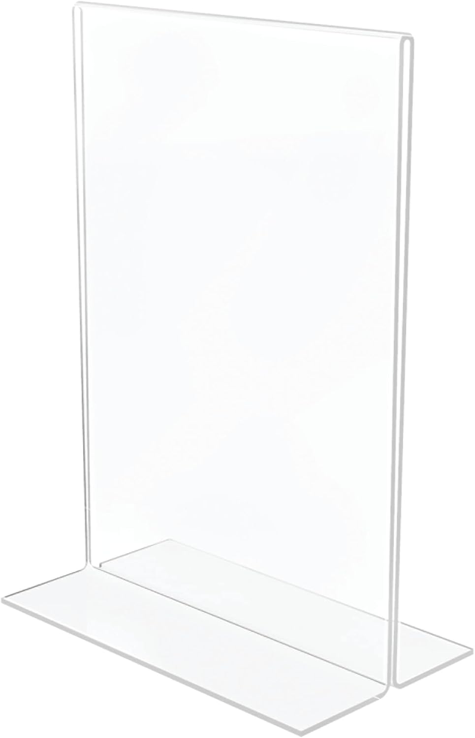 Office Depot Brand Stand-Up Sign Holder, Vertical, 7inH x 5inW, Clear, 69101