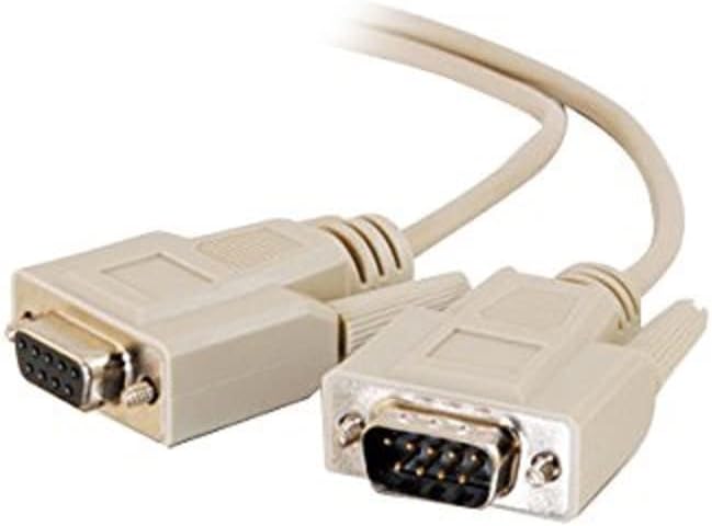 C2G 09452 DB9 M/F Serial RS232 Extension Cable, Beige (25 Feet, 7.62 Meters)