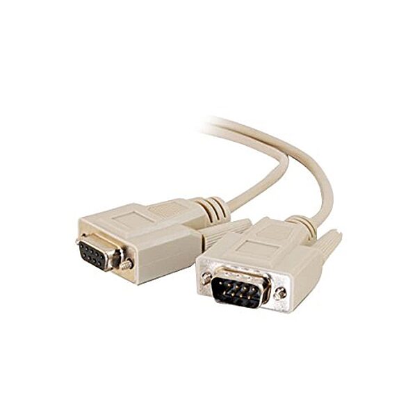 C2G 09452 DB9 M/F Serial RS232 Extension Cable, Beige (25 Feet, 7.62 Meters)