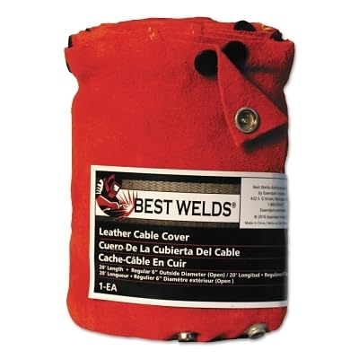 BEST WELDS 900-2048CC - Cable Cover w/Snaps, 20ft x 4" Large, Leather