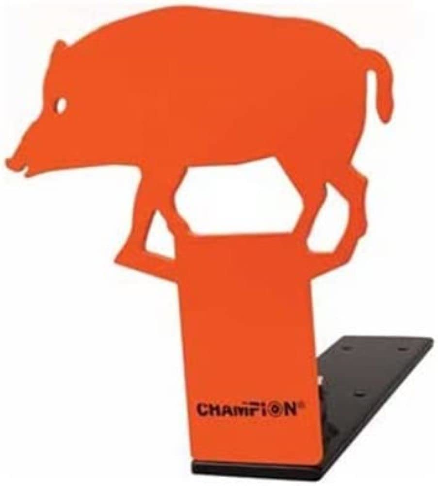 Champion Targets 44887 Metal Pop-Up .22 Auto Reset Target, Hog