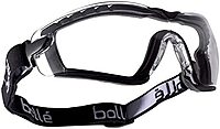 Bollé Safety 254-CB-40091 Cobra Dust Safety Goggles with Strap, Foam Padding and Clear Anti-Fog Lens