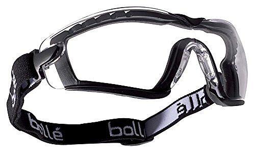Bollé Safety 254-CB-40091 Cobra Dust Safety Goggles with Strap, Foam Padding and Clear Anti-Fog Lens