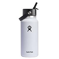 Hydro Flask Wide Mouth Flex Straw Cap Bottle - Insulated Stainless Steel