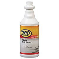 Zep Professional R02701 Clear/Dark Red Alkaline Drain Opener (Case of 12 Quarts)