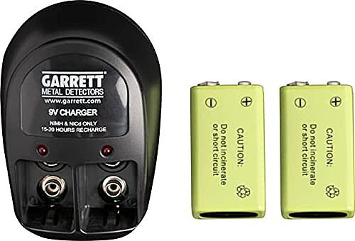 Garrett Recharger Kit for Garrett SuperWand and THD - 2 NiMH Batteries and 220 Volt 1612100