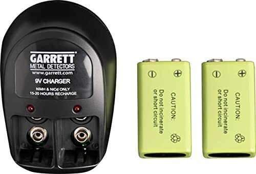 Garrett Recharger Kit for Garrett SuperWand and THD - 2 NiMH Batteries and 220 Volt 1612100