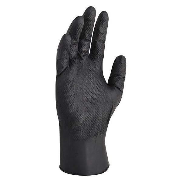 G10 Kraken Grip Nitrile Gloves, Powder-Free, Medium, 6 mil Thick, 9.5" Long, Black, 100/Box, 10 Boxes/Carton