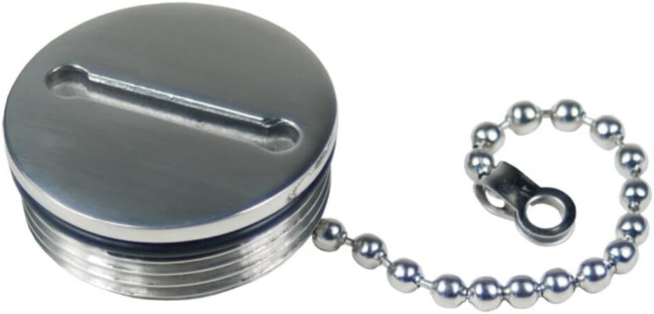 Whitecap Industries Replacement Cap and Chain-Deck Fill Replacement for Stainless Steel, 1.5-Inch