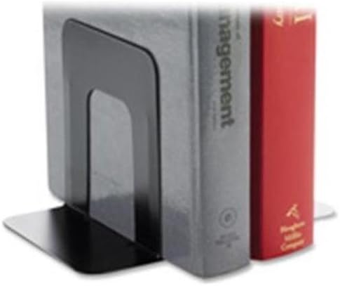 Business Source Heavy-Gauge Steel Book Supports, 4-3/4"x5-1/4"x5", 2/Pair (42550)