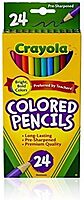 Crayola Colored Pencils, Assorted Colors, Box Of 24 Color Pencils