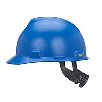 MSA V-Gard Cap Style Safety Hard Hat with Fas-Trac III Ratchet Suspension