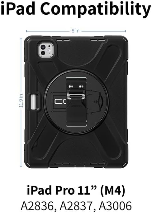 CODi Rugged Case for iPad Pro 11" (M4) (2024) | 360° Protection, Drop-Test & Fluid Contamination Certified