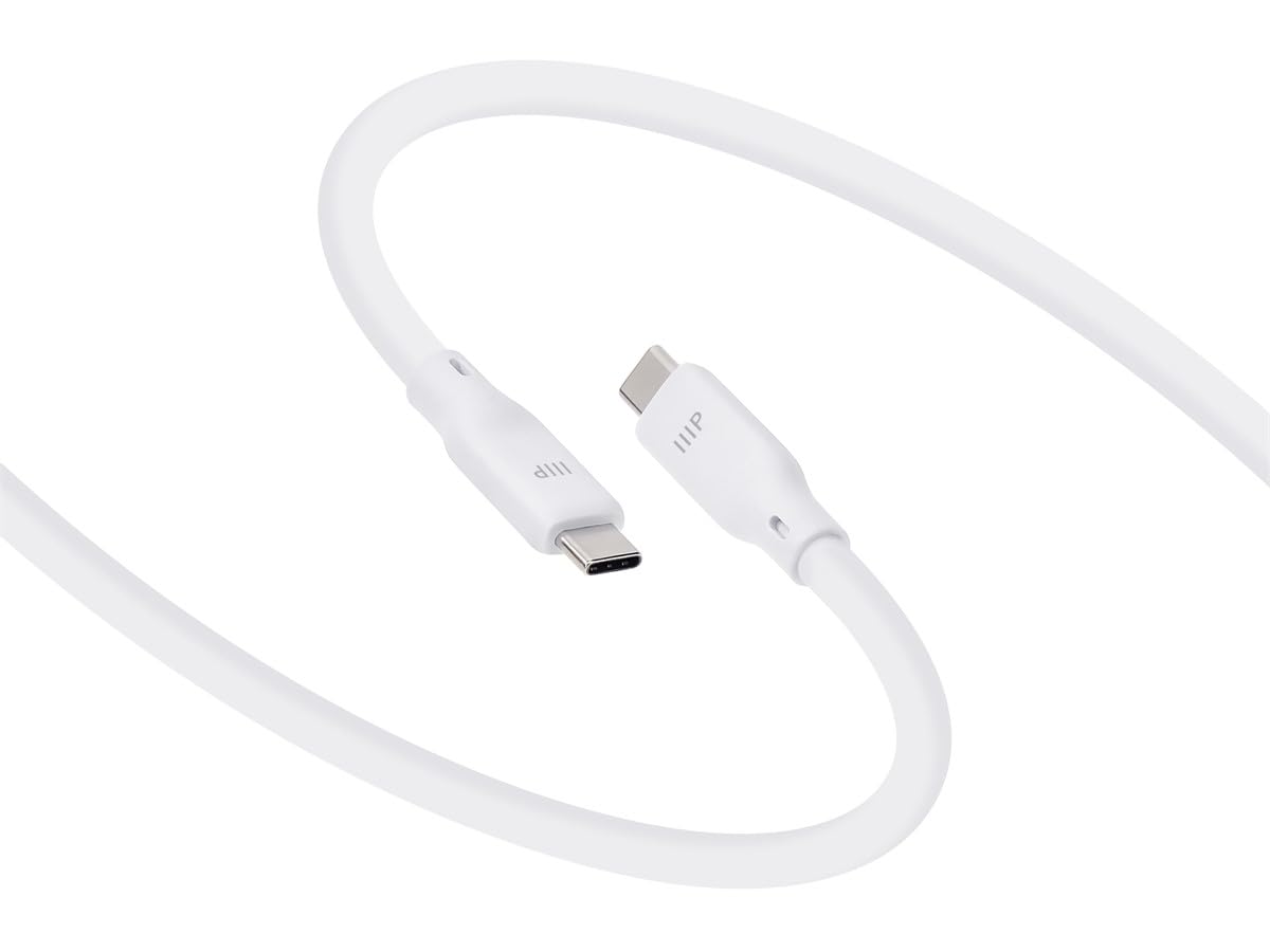 Monoprice USB4 Gen 2 Silicone Cable 6ft White