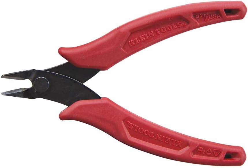 Klein Tools D275-5 Diagonal Flush Cutters, Made in USA, Micro Wire & Compact Zip Tie Cutter