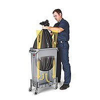 RUBBERMAID COMMERCIAL Slim Jim Vented Rectangular Trash Can, 23 Gallon