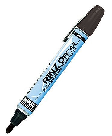DYKEM Rinz-Off Black Removable Marker, Model 91109