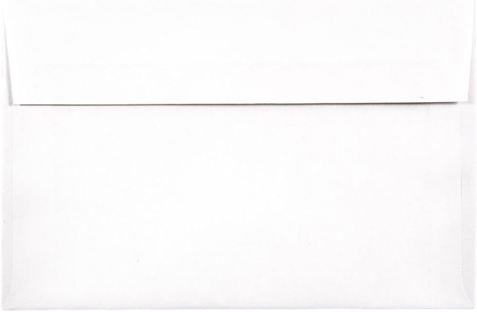 JAM PAPER Foil-Lined Invitation Envelopes - White with Foil Lining - 25/Pack