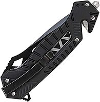 Smith & Wesson SW608BLS 8.5in High Carbon S.S. Folding Knife with 3.4in Serrated Drop Point Blade and Aluminum Handle for Tactical, Survival and EDC