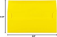 JAM PAPER Colored Envelopes (Recycled, Gummed Closure) - 25 Pack