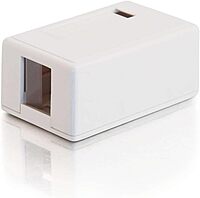 C2G 03831 1-Port Keystone Jack Surface Mount Box, White