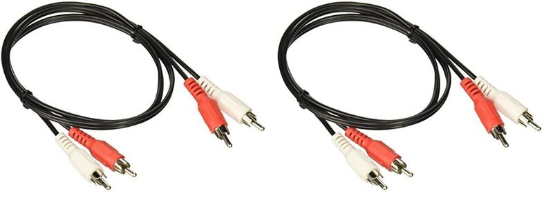 Legrand - C2G RCA Audio Cable, RCA Stereo Cable with Double Shielded Connectors, 3 Foot, Black, C2G 40463 (Pack of 2) Black 1 Count (Pack of 2)