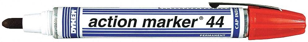 Dykem Action Marker 40027 Red Medium Marking Pen - 44002 [PRICE is per EACH]