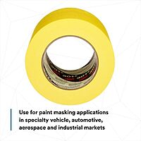 3M 301+ Yellow Masking/Painter's Tape - 96 mm (3 13/16 in) Width x 55 m Length - 64755 [PRICE is per ROLL]