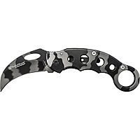 Smith & Wesson Extreme Ops CK32C 8in S.S. Karambit Folding Knife with 3in Hawkbill Blade and Stainless Steel Handle for Outdoor, Tactical, Survival and EDC