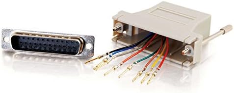 C2G 02934 RJ45 to DB25 Male Modular Adapter, Gray Gray 1 Count (Pack of 1)