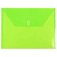 JAM PAPER Plastic Booklet Envelopes with Hook & Loop Closure - Pack of 12