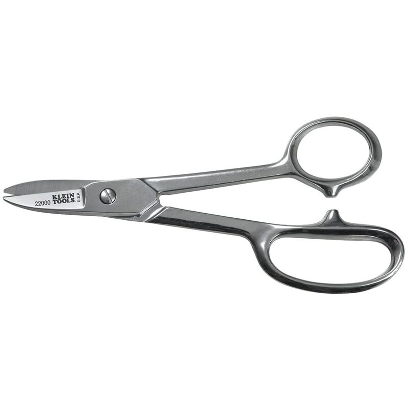 Klein Tools 22000 Scissors, Made in USA, High-Leverage Electrician Snip, 6-1/2-Inch Standard