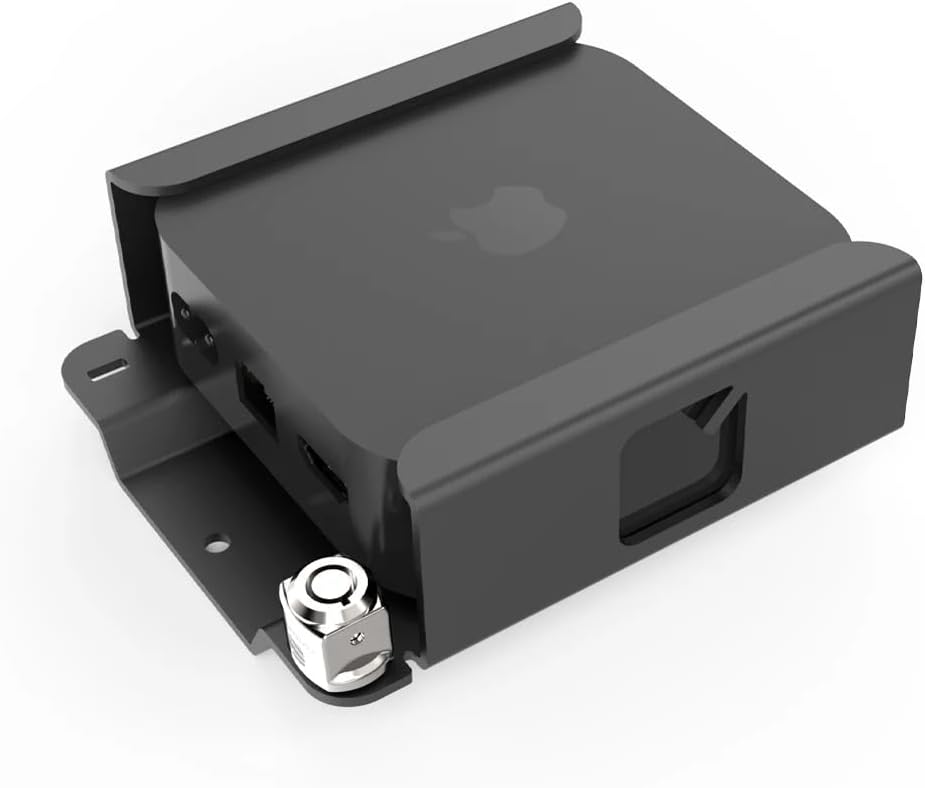Compulocks Apple TV Security Mount for 4K (3rd Gen, 2022) - Secure Mount Bracket with Cable Management