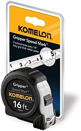 Komelon SM5416 SpeedMark Gripper 16ft Tape Measure