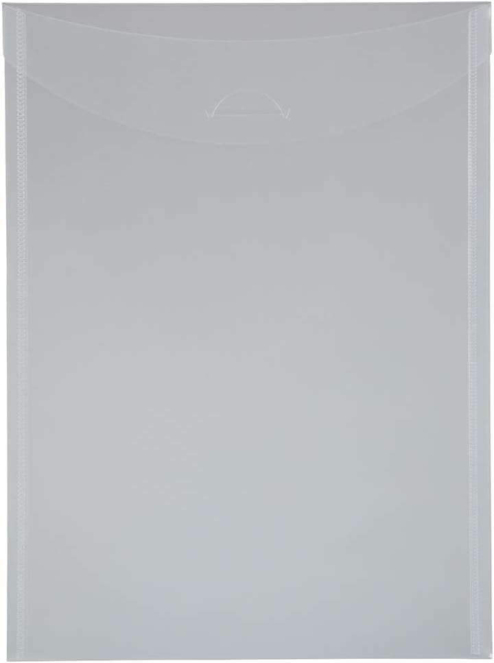 JAM PAPER Plastic Envelopes with Tuck Flap Closure - Clear