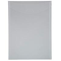 JAM PAPER Plastic Envelopes with Tuck Flap Closure - Clear