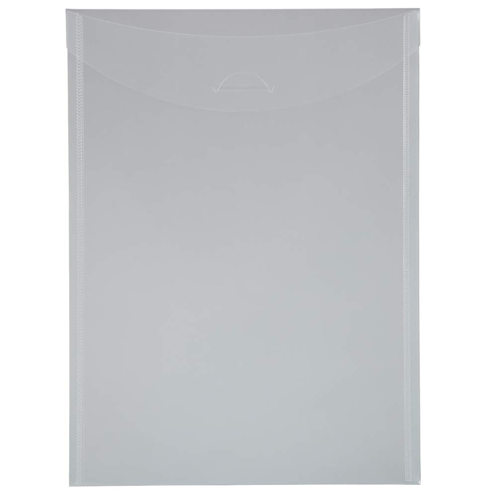 JAM PAPER Plastic Envelopes with Tuck Flap Closure - Clear