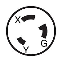 Leviton 30 Amp 250 Volt NEMA L6-30P 2P 3W Locking Plug Industrial Grade Grounding, White, 2621 One Size