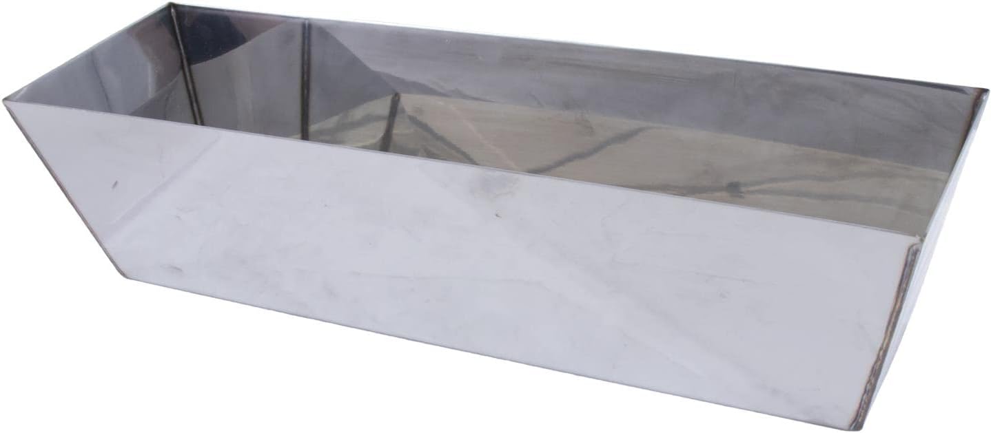 MARSHALLTOWN Heli-Arc Mud Pans, 12 Inch, Heavy Gauge Stainless Steel, Heli-Arc Welded Corners, Sheared Sides to Clean Knives