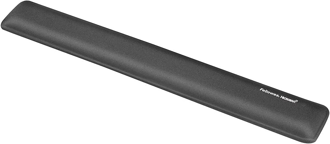 Fellowes Gel Wrist Rest with Microban Product Protection, Graphite (9175301)
