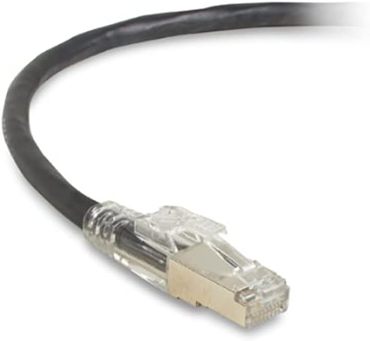 CAT6 250-MHZ Locking Snagless Stranded Shielded Ethernet Patch Cable - 5 ft - Black