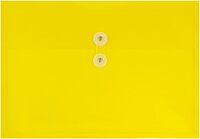 JAM PAPER Plastic Envelopes with Button & String Tie Closure - 12 Pack